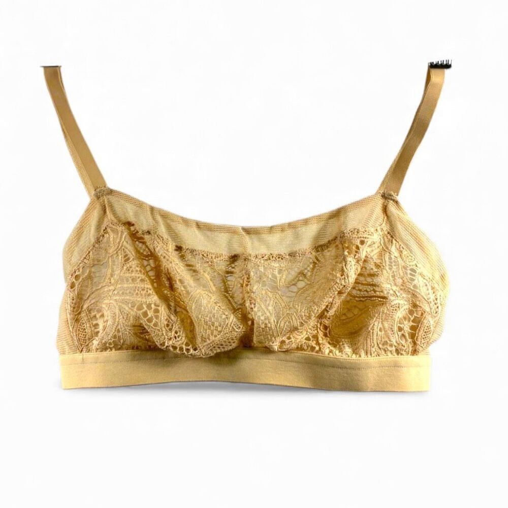 Lively Wireless Lacy Bandeau in Beige Size S